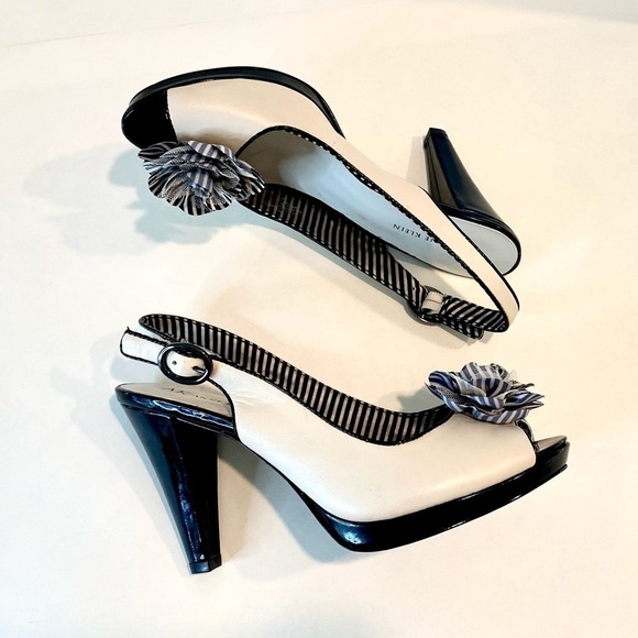 NWOT — Anne Klein Black & Cream 4 inch heels  size 8M - Picture 7 of 15